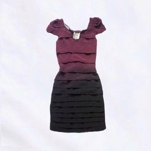 madison marcus ⋆ tiered silk cocktail dress